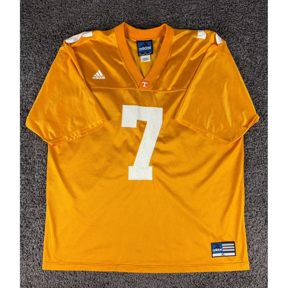 Vintage Adidas Tennessee Volunteers #7 Football Jersey Mens XL Orange NCAA